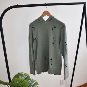 Topshop Distressed Hoodie